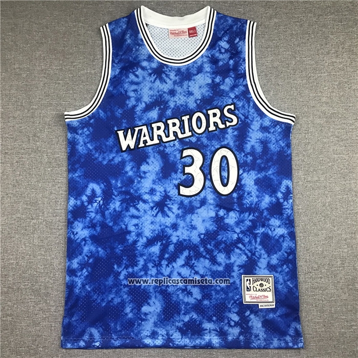Camiseta Golden State Warriors Stephen Curry #30 Galaxy Azul